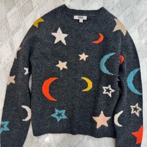 Women's Star and Moon Patterned Sweater